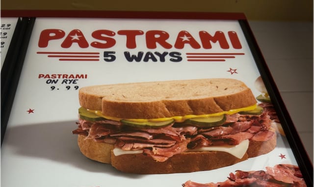 Pastrami Sandwich On Rye.