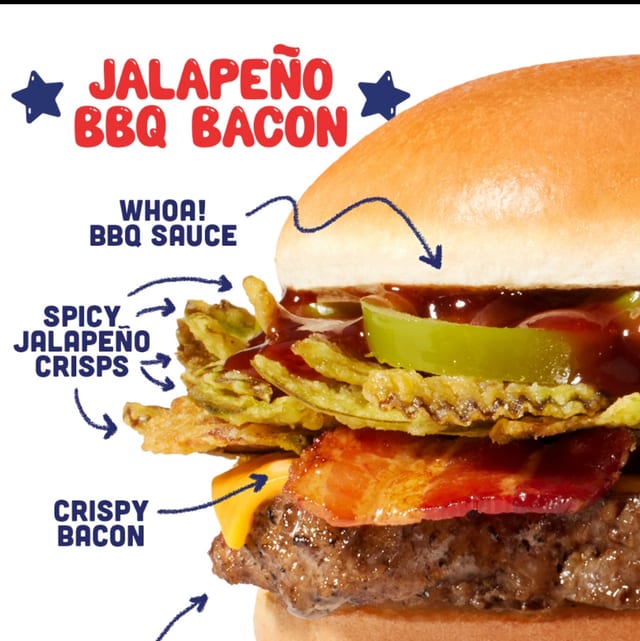 Jalapeño BBQ Bacon Burger.