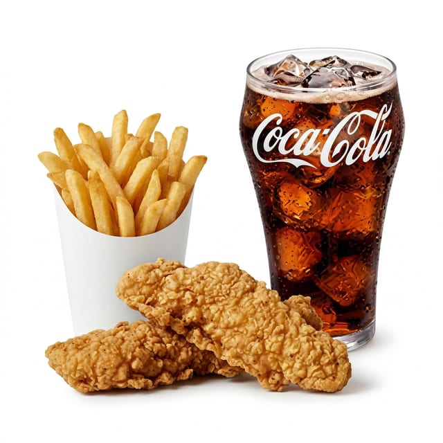 #12 Combo-Chicken Tenders 2 Piece, Small Fries, Small Soda..