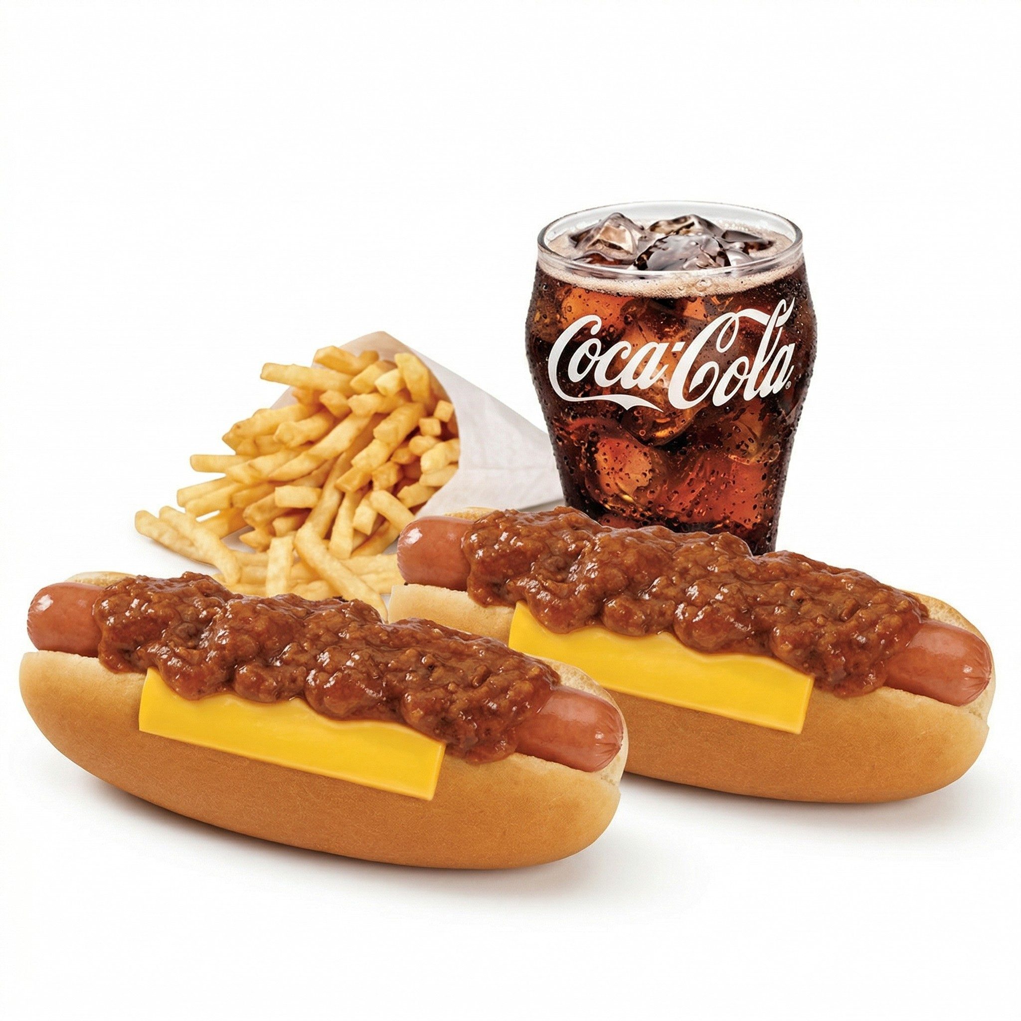 #1 Combo-Two Chili Cheese Dogs, Small Fries, Small Soda..